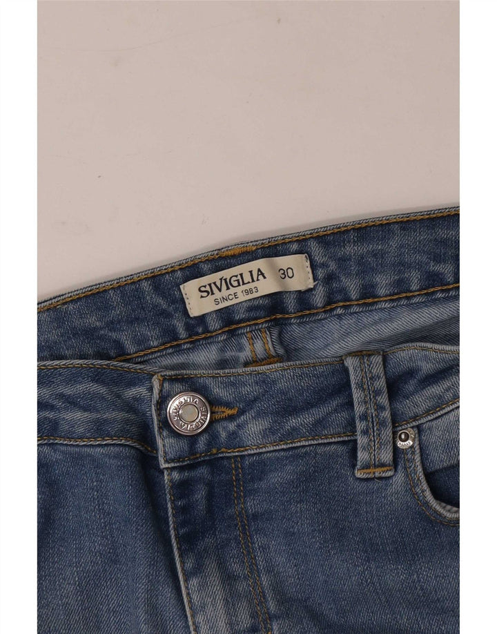 SIVIGLIA Damskie jeansy slim W30 L31 niebieskie