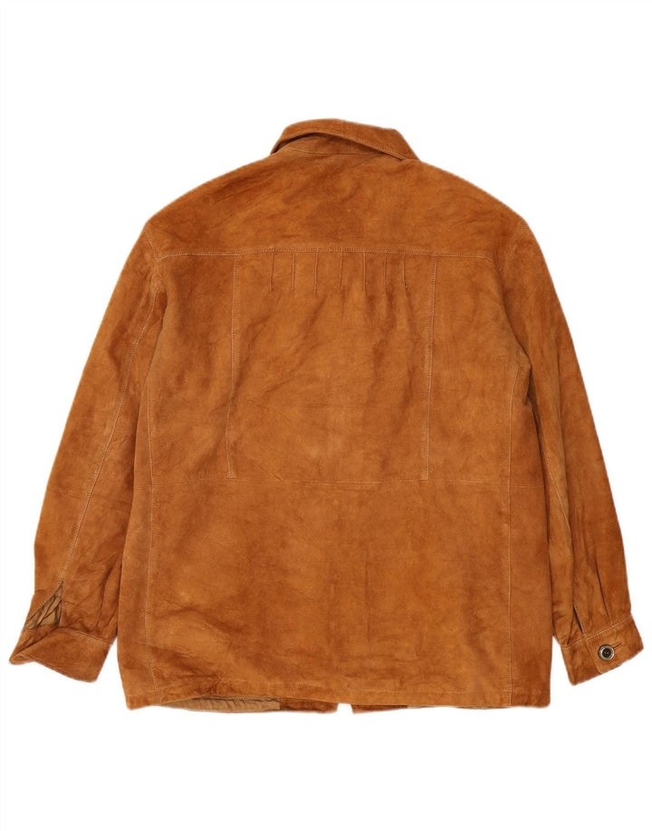 Męska kurtka zamszowa o luźnym kroju VINTAGE IT 44 XS w kolorze beżowym