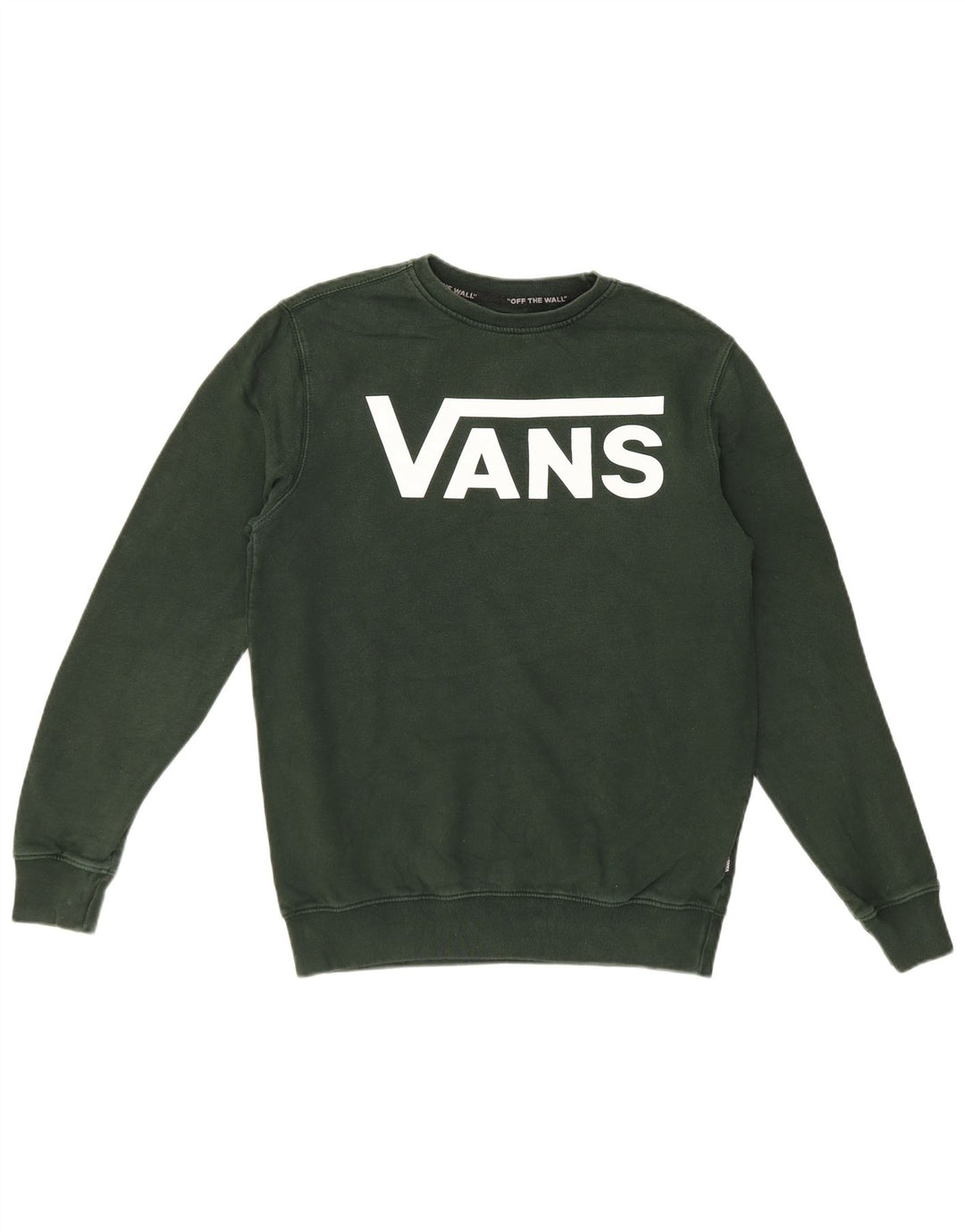Męski sweter z grafiką Vans, mały, zielony, bawełniany