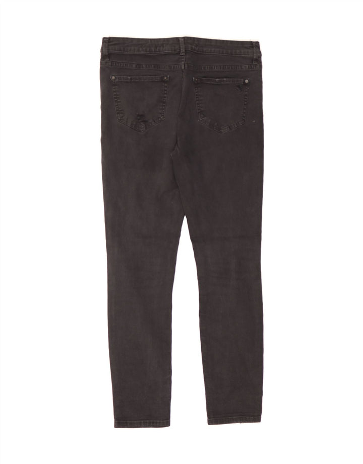 ZARA Womens Distressed Slim Jeans EU 40 Medium W32 L29 Black Vintage Zara and Second-Hand Zara from Messina Hembry 