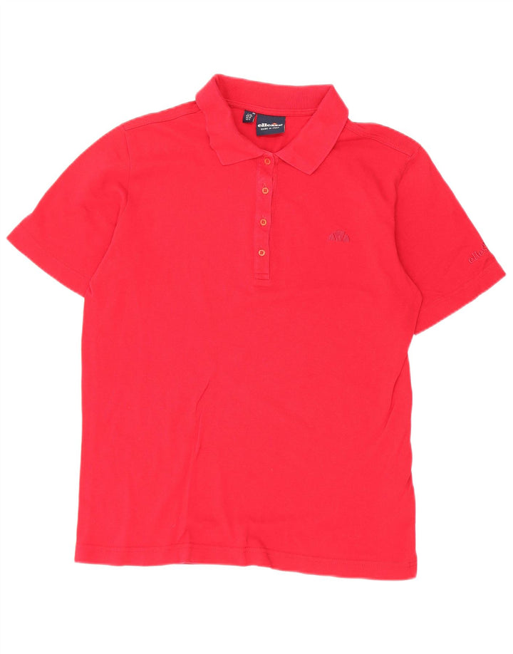 Damska koszulka polo Ellesse UK 10, mała, czerwona bawełna