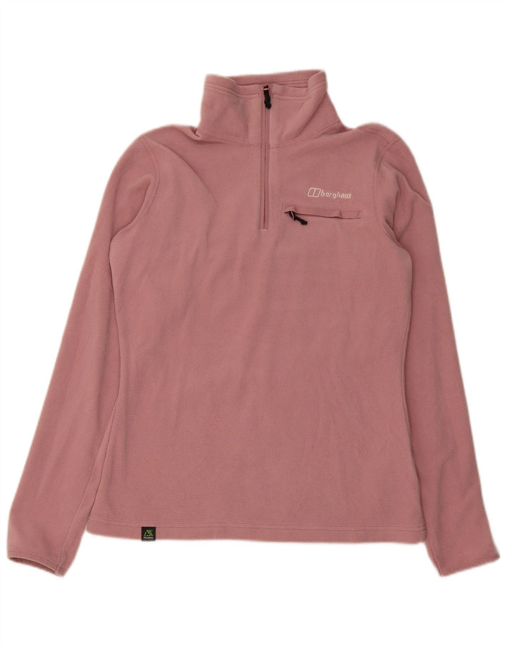 Damski sweter polarowy Berghaus z zamkiem błyskawicznym UK 10, mały, różowy poliester
