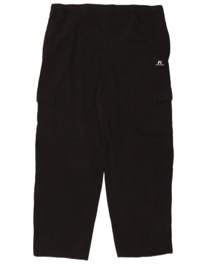 Męskie spodnie dresowe cargo RUSSELL ATHLETIC 2XL, czarny poliester