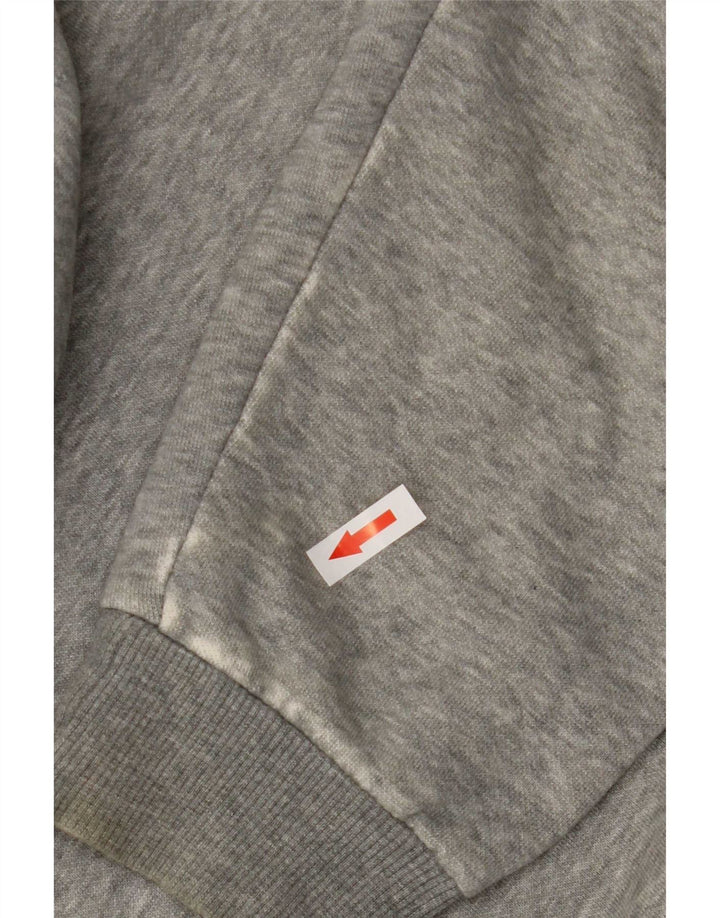 Męski sweter z kapturem Puma z grafiką, średnioszary, bawełniany