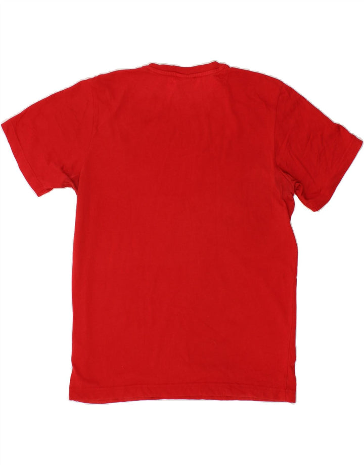 ADIDAS Mens Climalite Graphic T-Shirt Top Medium Red Cotton Vintage Adidas and Second-Hand Adidas from Messina Hembry 