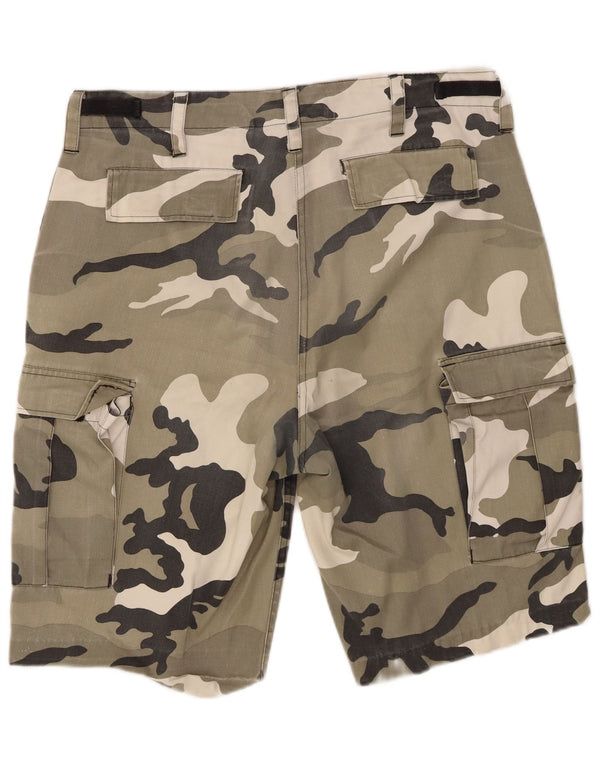 Męskie spodenki cargo w stylu vintage XL W38 Khaki, kamuflaż, poliester