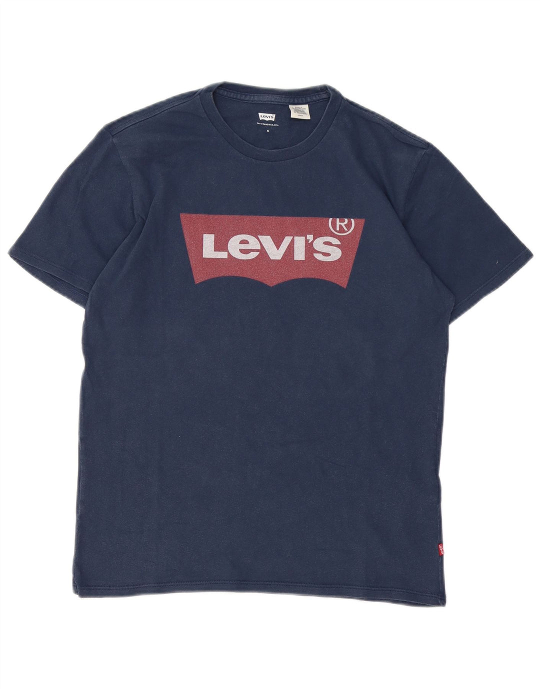 Męski T-shirt z grafiką Levi's, mały, granatowy, bawełniany