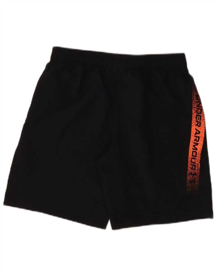 Chłopięce spodenki sportowe Under Armour z grafiką na 11-12 lat, duże, czarne, poliestrowe