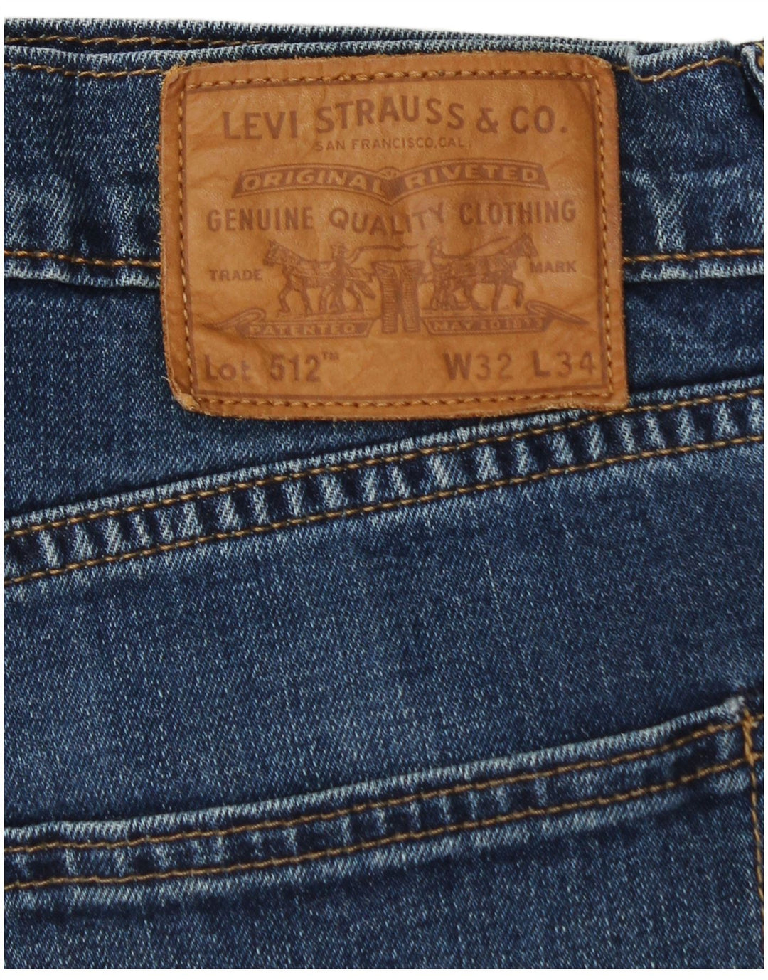 Męskie jeansy Levi's 512 Slim Tapered W32 L28 Niebieskie bawełniane
