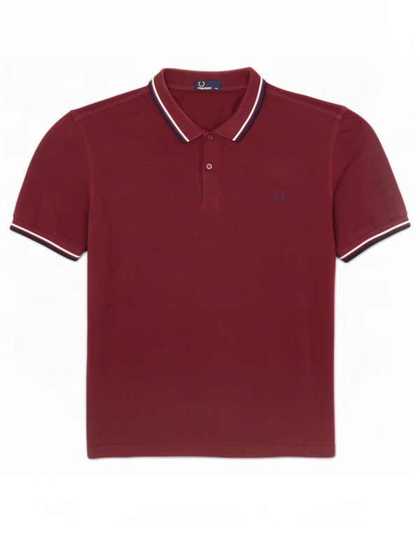 Męska koszulka polo Fred Perry 2XL, bordowa, bawełniana w paski