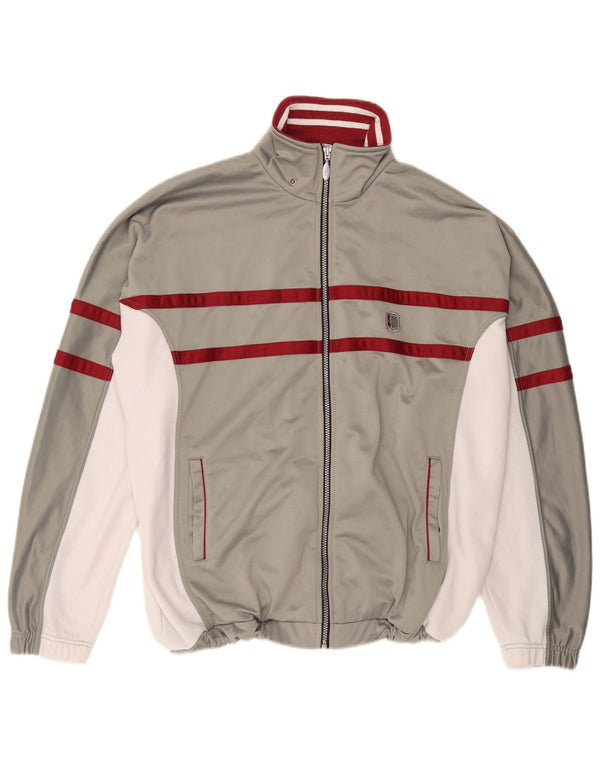 Męska kurtka dresowa ASICS XL Szary poliester z blokami kolorów