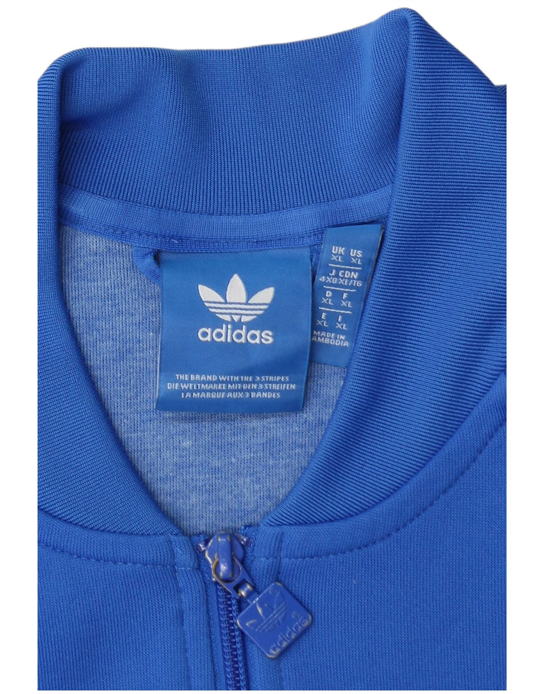 Męska kurtka dresowa ADIDAS XL, niebieska, poliester