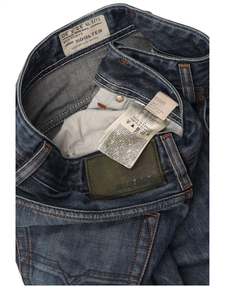 DIESEL Męskie dżinsy Koolter Regular Slim Tapered W32 L30 Niebieska bawełna