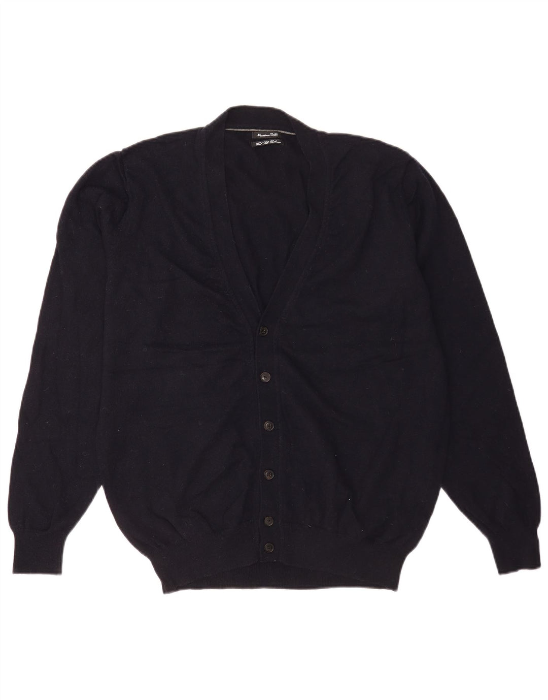Męski sweter rozpinany Massimo Dutti XL granatowo-wełniany