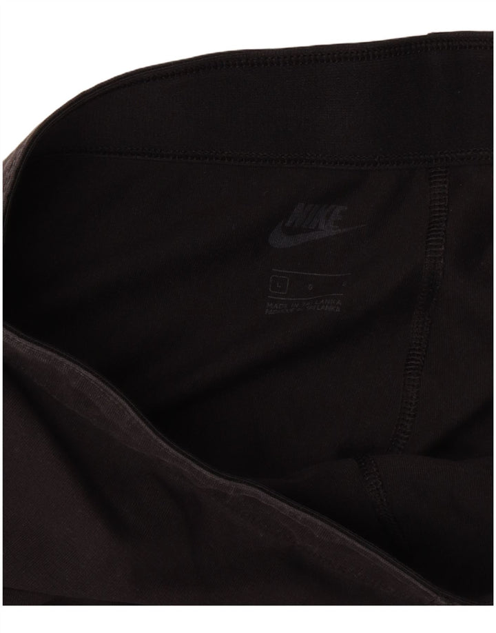 Damskie legginsy Nike Graphic UK 14, duże, czarne, poliestrowe