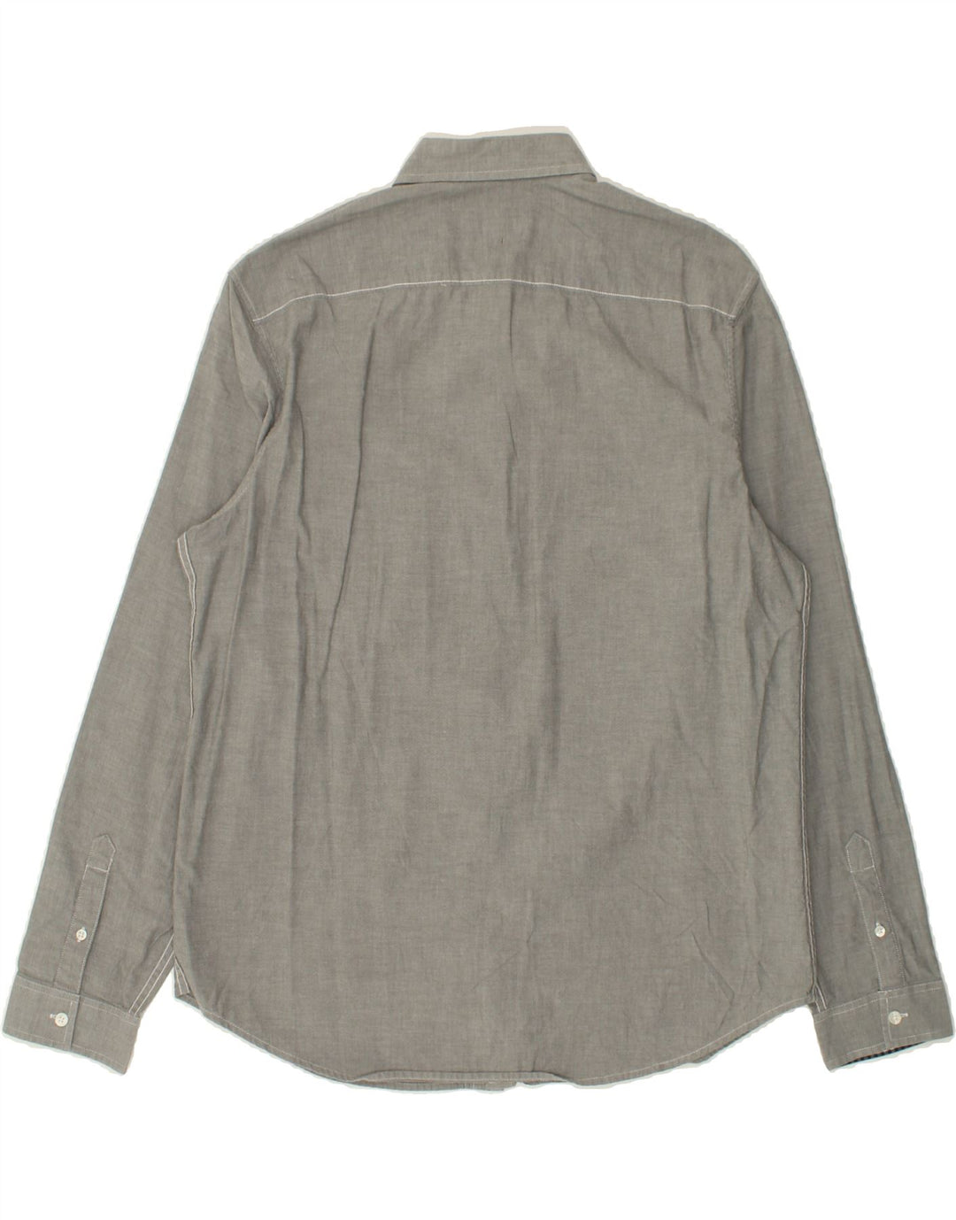 PENGUIN Mens Heritage Slim Fit Shirt XL Grey Cotton Vintage Penguin and Second-Hand Penguin from Messina Hembry 