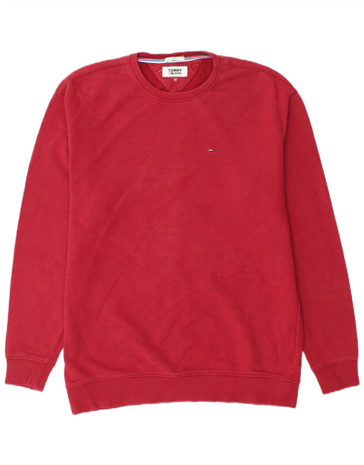 Męska bluza dresowa TOMMY HILFIGER o swobodnym kroju, średnia czerwona, bawełniana