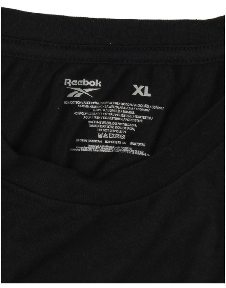 T-shirt męski Reebok Top XL, czarny, bawełniany
