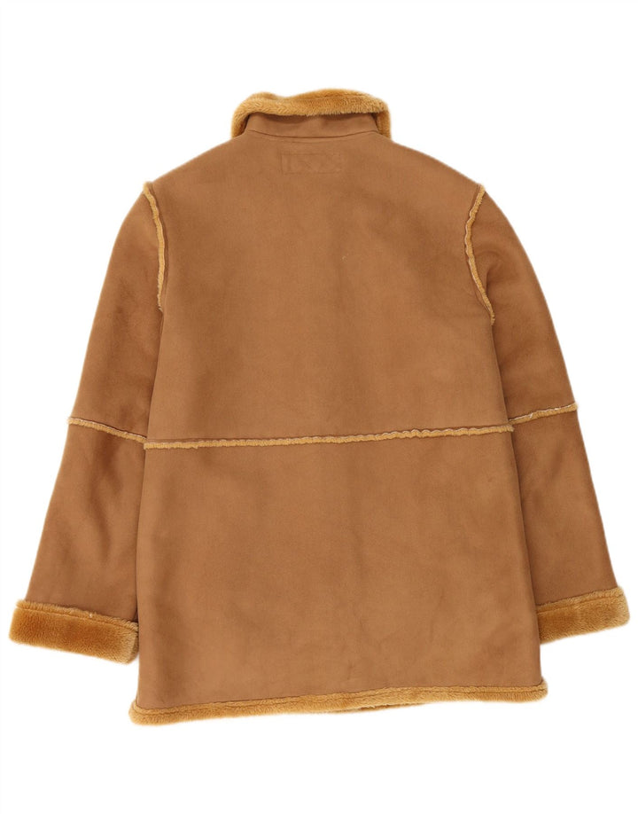 B.YOUNG Womens Sherpa Jacket UK 10 Small Beige