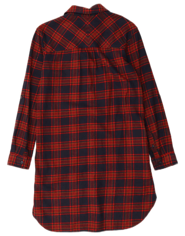 Damska sukienka koszulowa oversize Jack Wills UK 6 XS, bawełniana, granatowa w kratkę