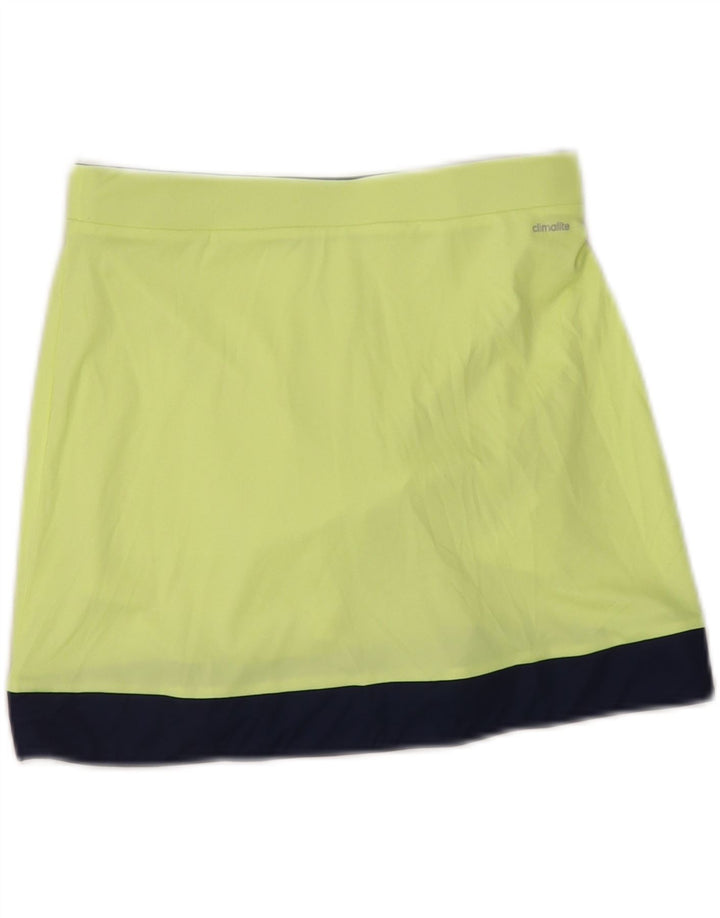 Adidas Dziewczęta Climalite Skort 11-12 lat Żółty poliester z blokami kolorów