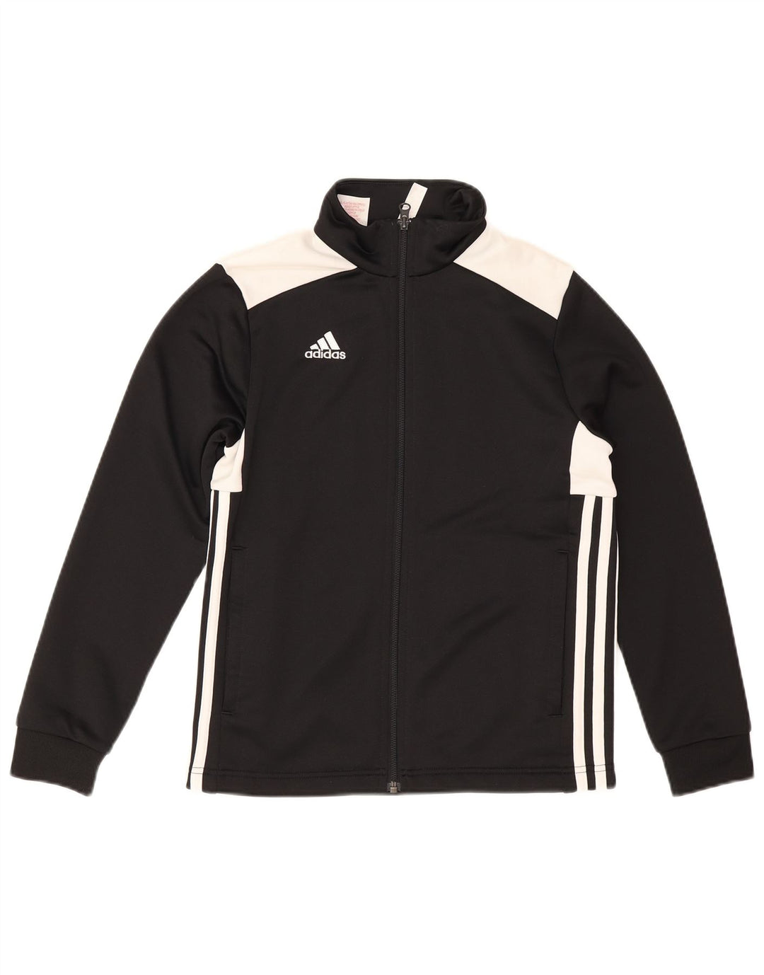 Chłopięca kurtka dresowa Adidas 11-12 lat Czarny poliester z blokami kolorów