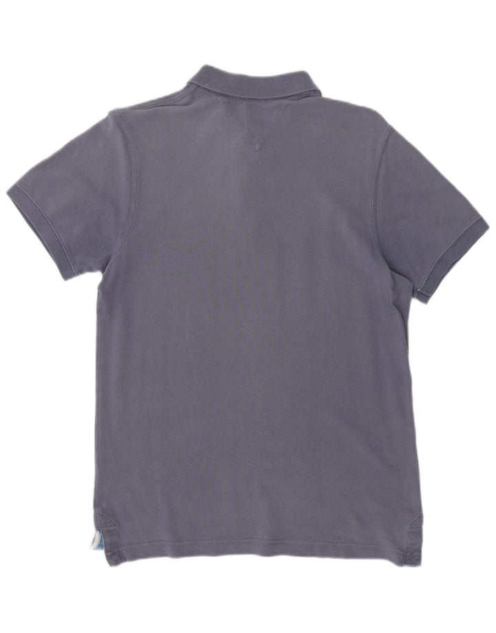 Męska koszulka polo TOMMY HILFIGER, średnia, granatowa, bawełniana