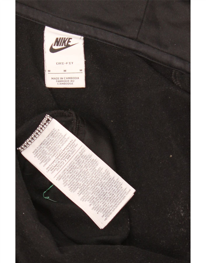 Męski sweter z kapturem i zamkiem błyskawicznym Nike Dri Fit, średni czarny poliester