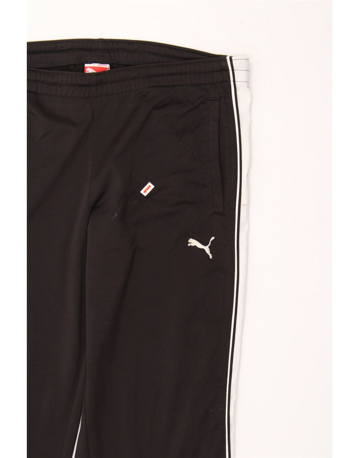 PUMA Mens Tracksuit Trousers Small Black Colourblock Polyester Vintage Puma and Second-Hand Puma from Messina Hembry 