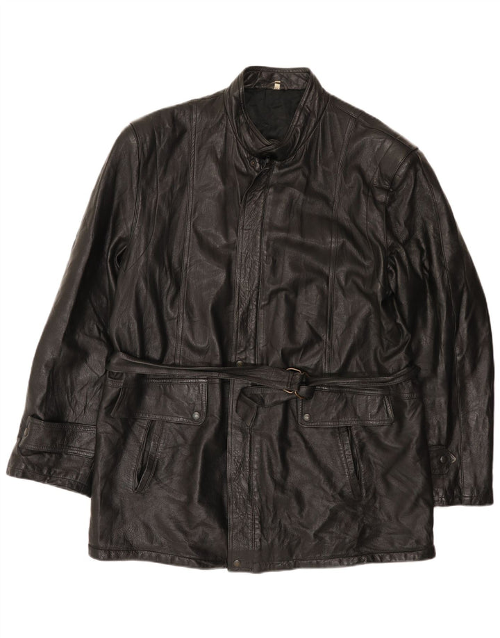 Indios męska kurtka skórzana IT 52 XL czarna skóra