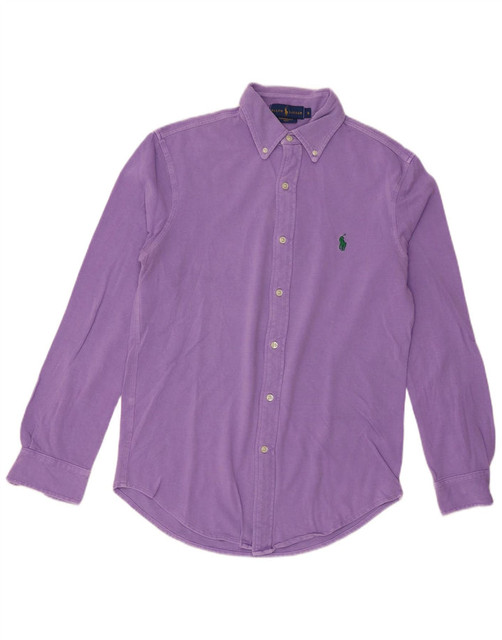 Koszula męska Ralph Lauren, mała, fioletowa, bawełniana