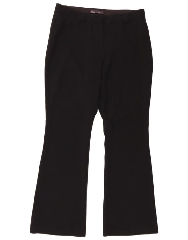 Damskie spodnie garniturowe Marks & Spencer Bootcut UK 12 Medium W32 L30 Czarne