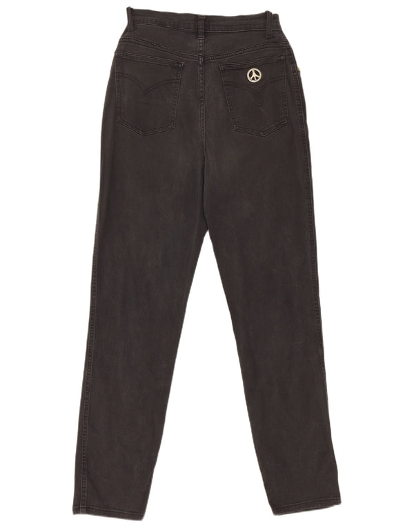 Damskie jeansy Moschino z wysokim stanem W32 L28, czarne, bawełniane
