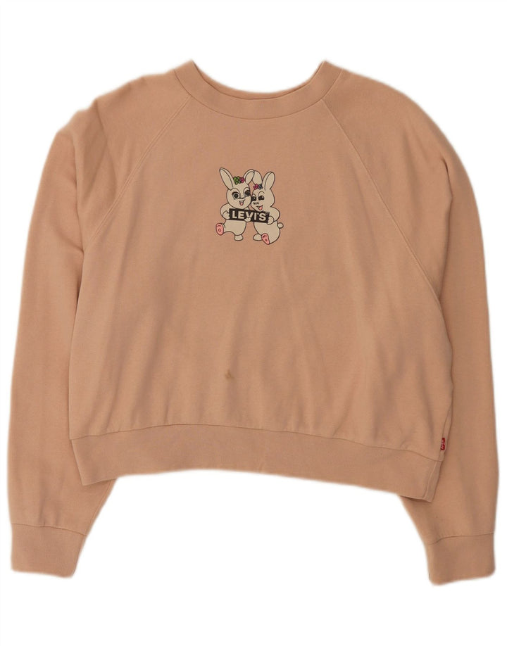 Damska bluza oversize z grafiką Levi's, UK 14, średni róż