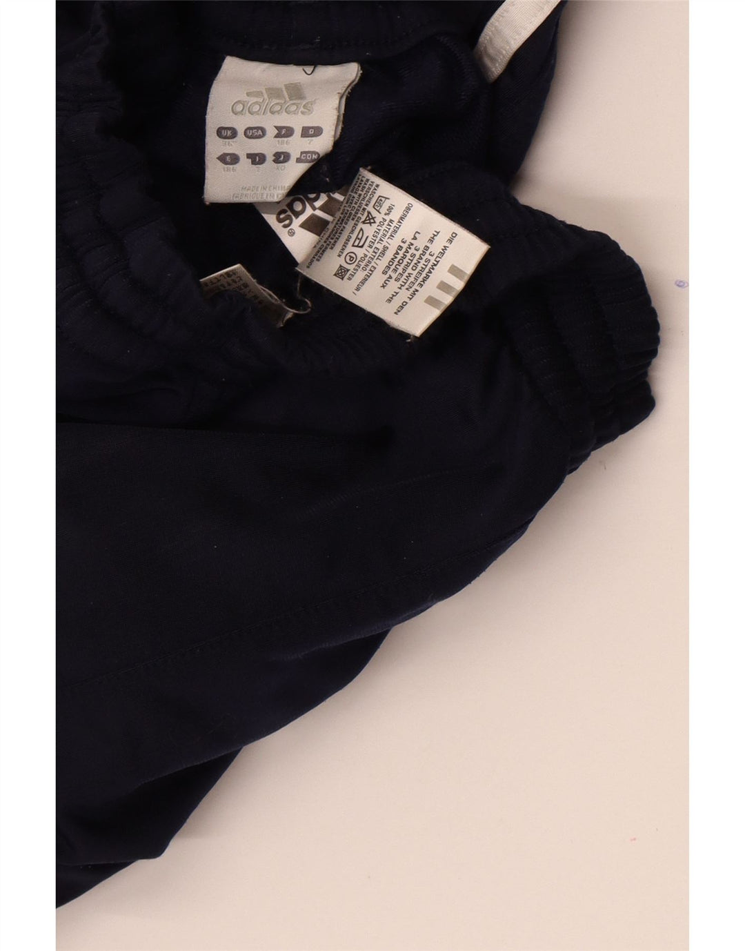 Męskie spodnie dresowe Adidas, duże, granatowe, poliestrowe