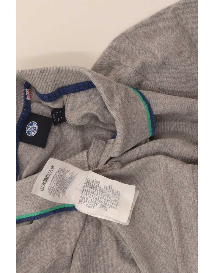 Męska koszulka polo North Sails Średnioszara bawełniana w paski