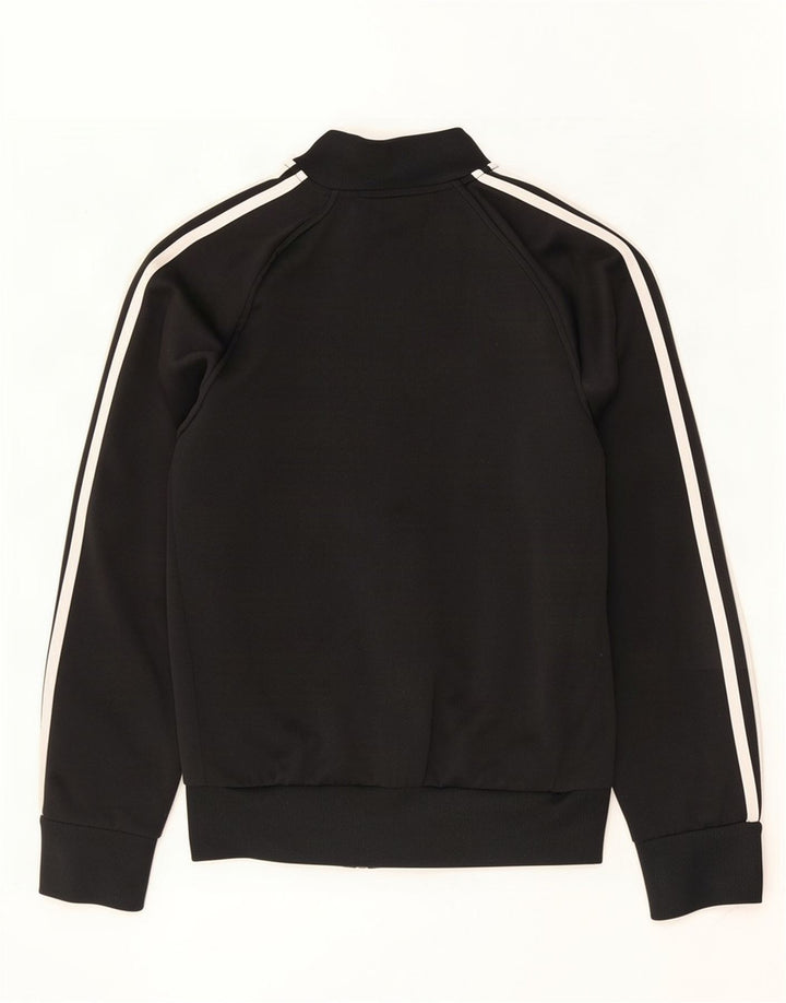 Damska kurtka dresowa Adidas UK 10, mała, czarna, poliestrowa