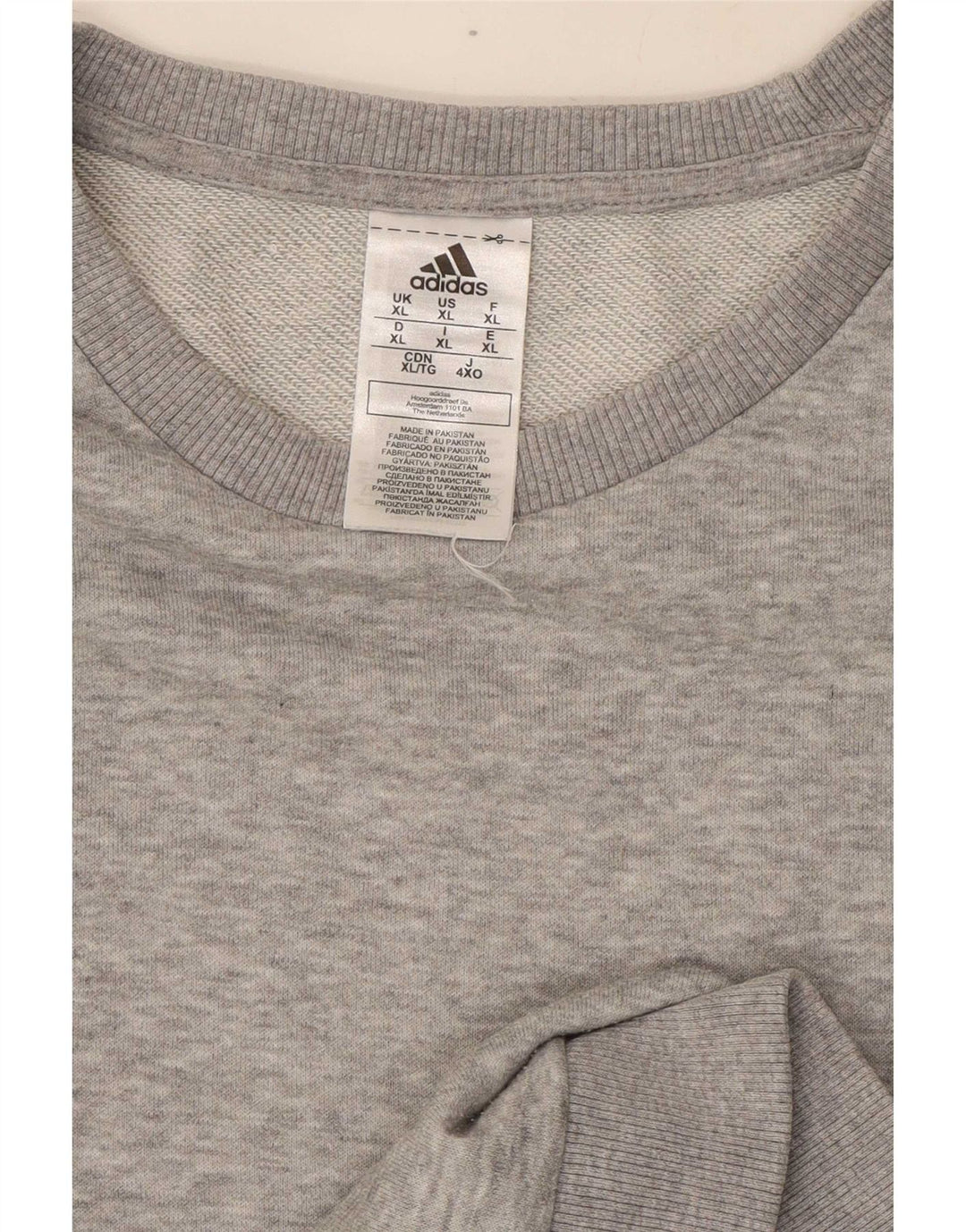 Bluza męska Adidas XL, szara, nakrapiana bawełna