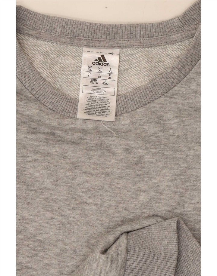 Bluza męska Adidas XL, szara, nakrapiana bawełna