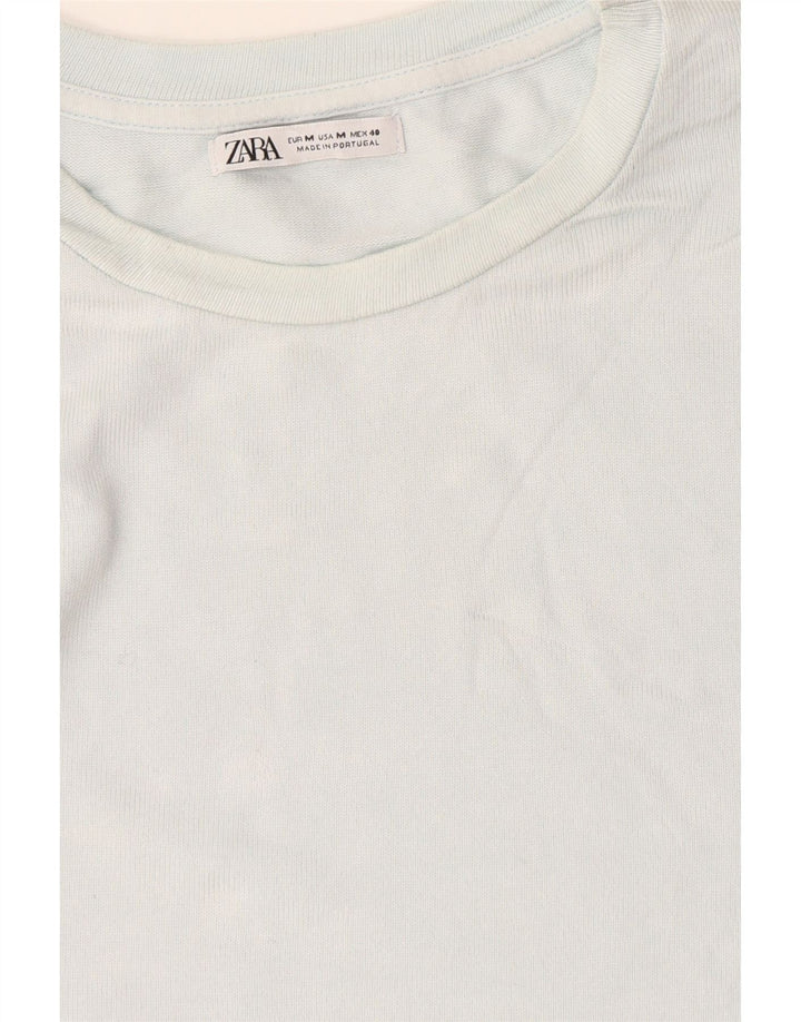 T-shirt damski Zara Top UK 12 średni niebieski