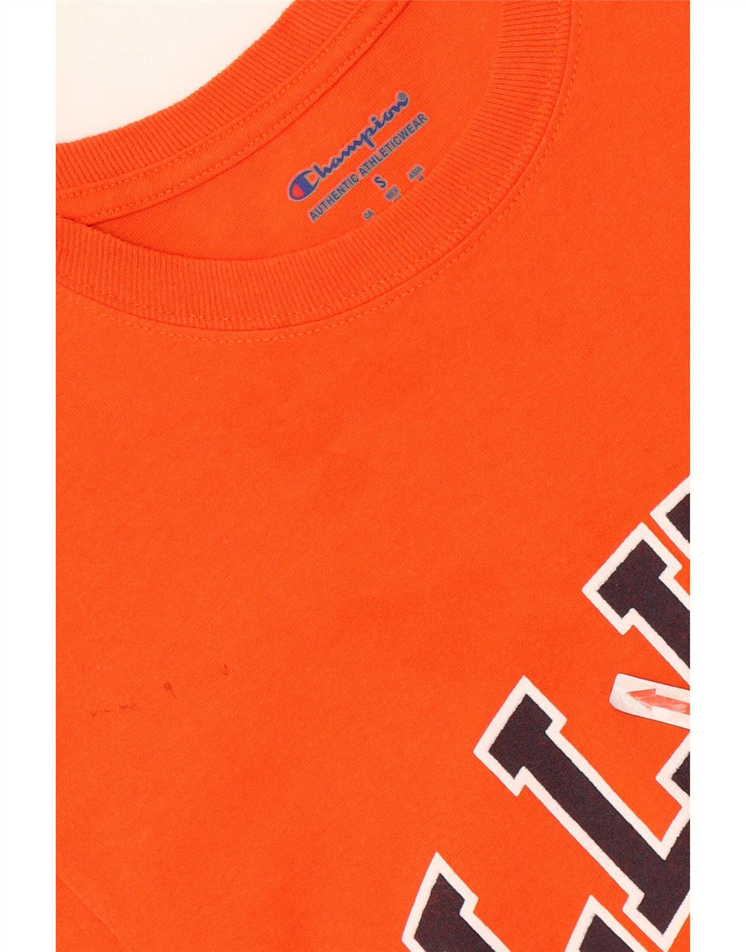 Męski T-shirt z grafiką Champion Illinois, mały, pomarańczowy