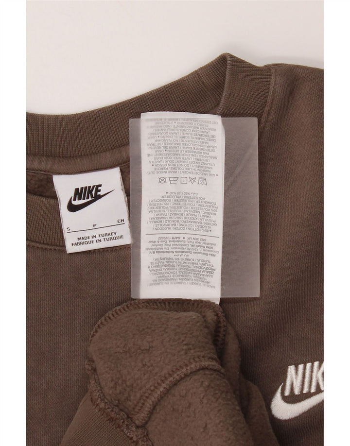 Męska bluza dresowa Nike, mała, brązowa, bawełniana