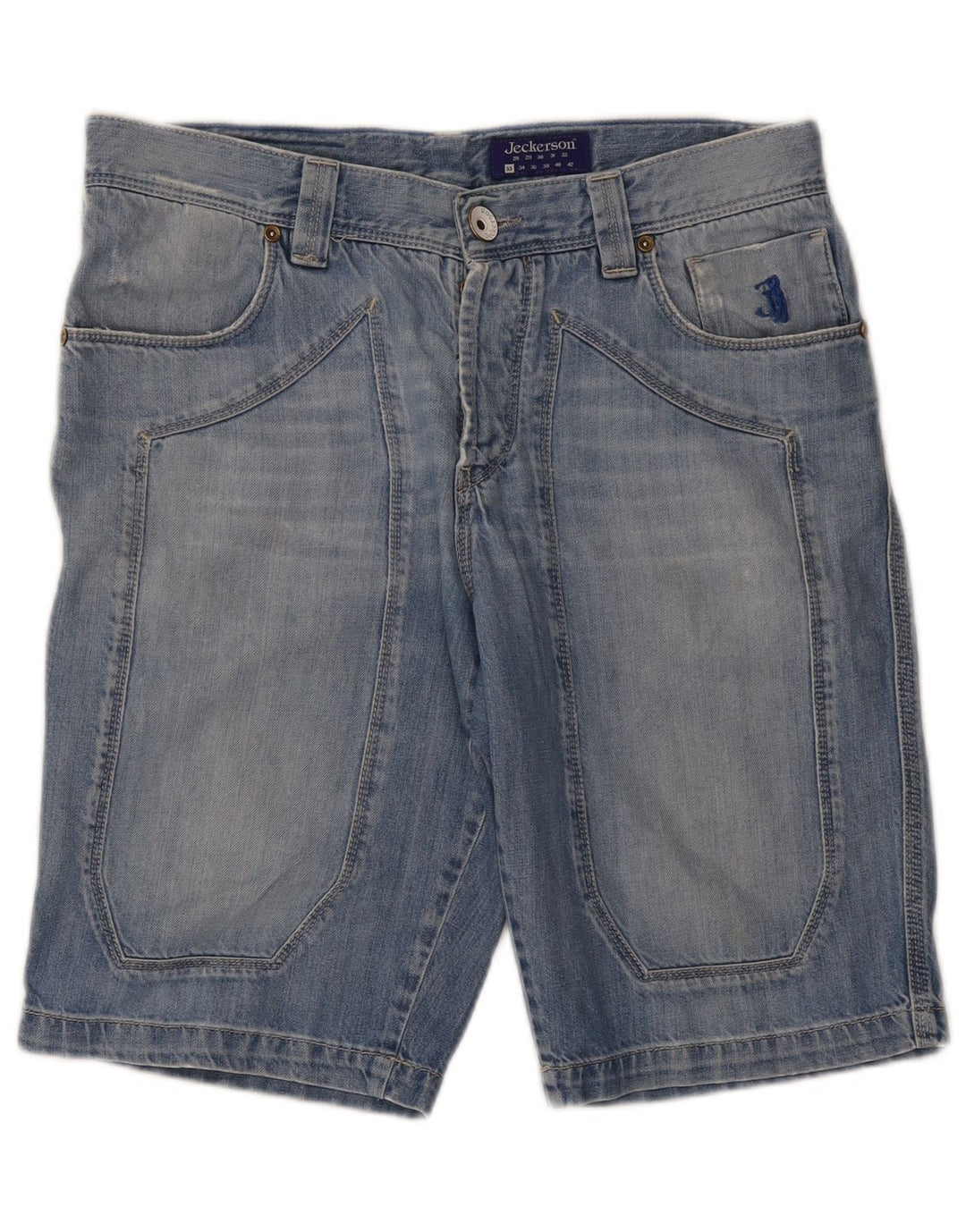 Męskie spodenki jeansowe Jeckerson W33 średni niebieski