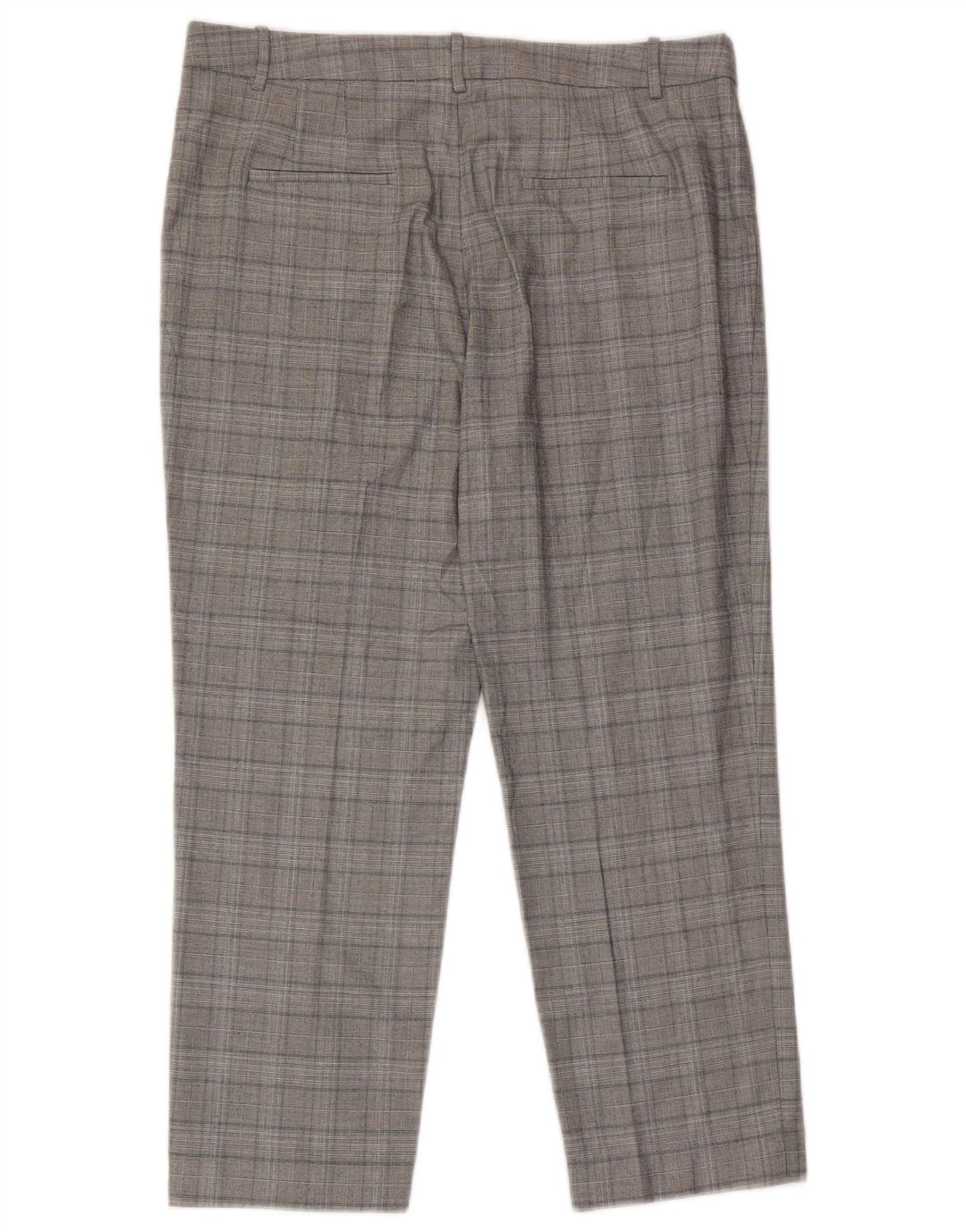 Damskie spodnie garniturowe Zara, duże, W30 L25, w szara krata, wiskoza