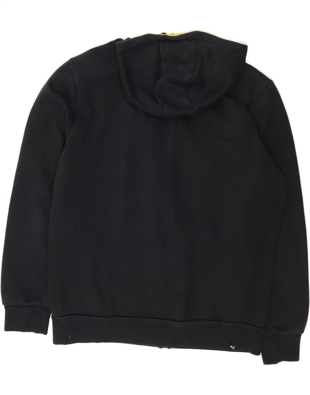 PUMA Mens Graphic Zip Hoodie Sweater Large Black Cotton Vintage Puma and Second-Hand Puma from Messina Hembry 