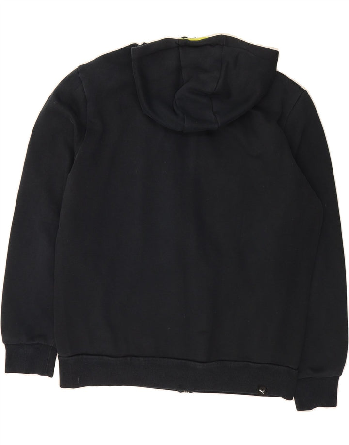 PUMA Mens Graphic Zip Hoodie Sweater Large Black Cotton Vintage Puma and Second-Hand Puma from Messina Hembry 