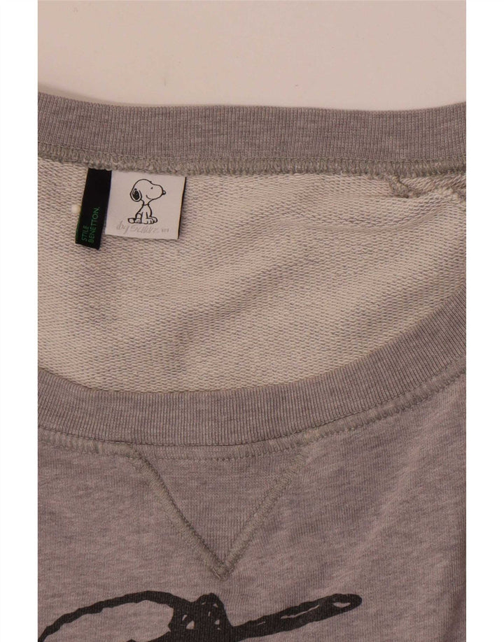 Damska bluza z kapturem Benetton Peanuts Graphic, UK 14, średnia szarość