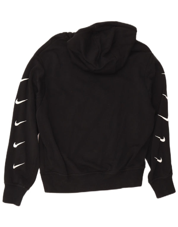 Damski sweter z kapturem Nike Graphic UK 16, duży, czarny, bawełniany