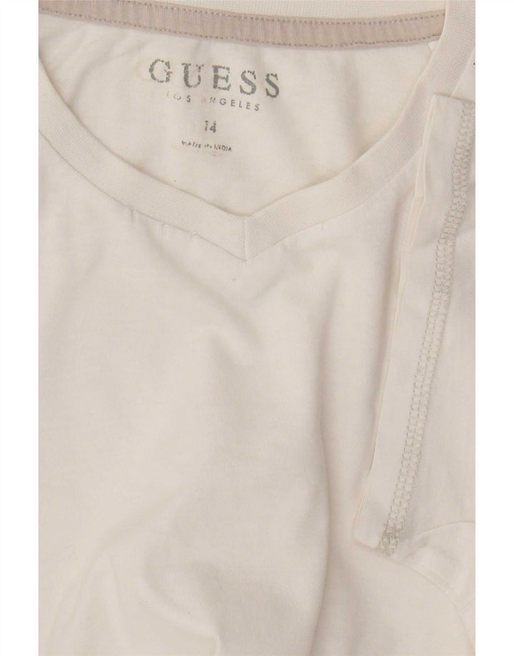 Damska koszulka graficzna Guess Top UK 14 Medium White