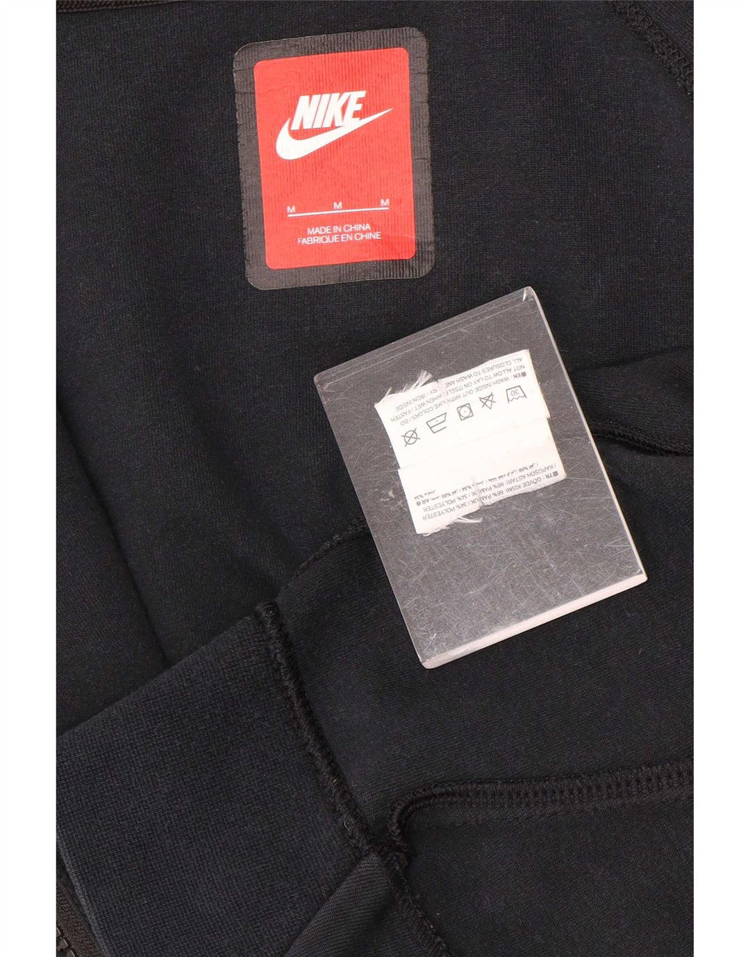 Męski sweter z kapturem i zamkiem błyskawicznym Nike, średni czarny, bawełniany
